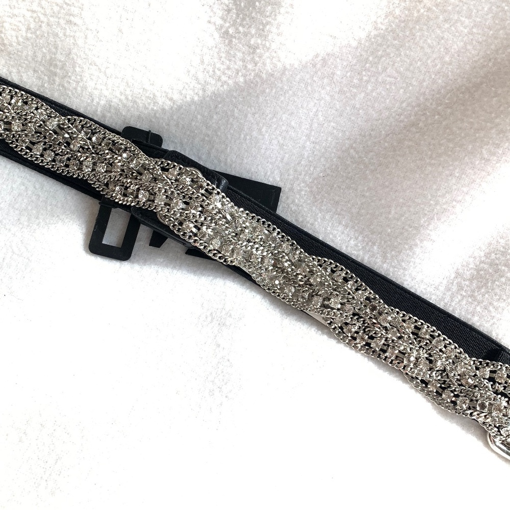Express Rhinestone Stretch Belt - Picture 2 of 13